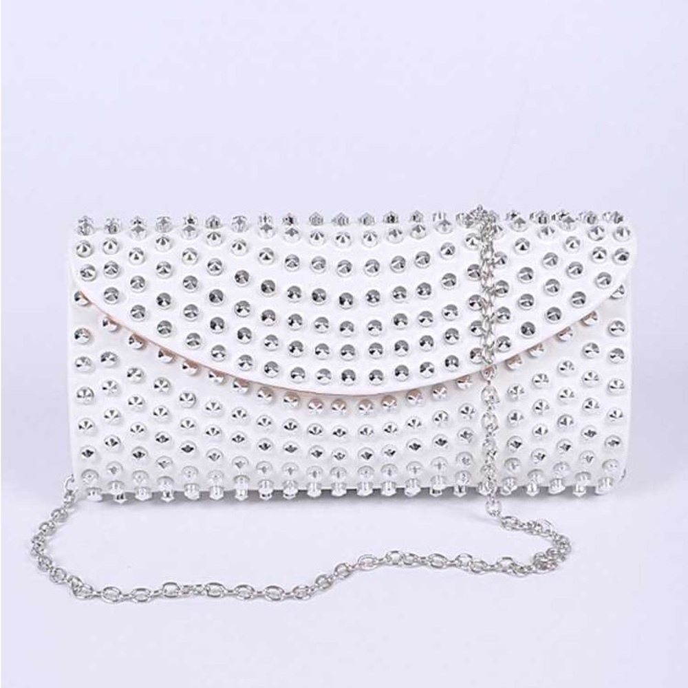 Vegan Leather Studded Crossbody Bag - Picture 2 of 7